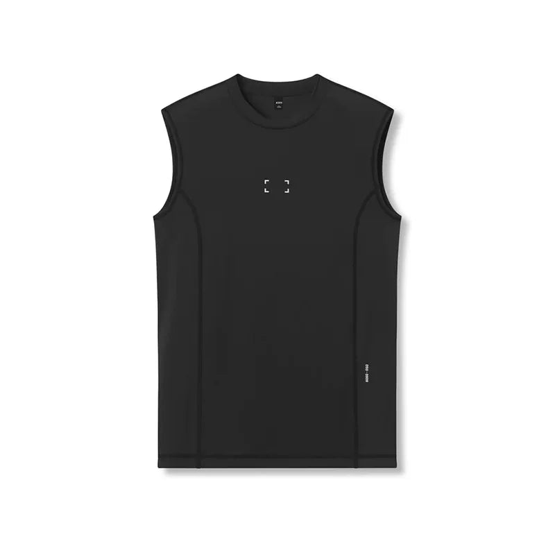 Men's Summer Casual Compression Tank Top Gym Fitness Sports Clothing Male Quick Dry Sleeveless Shirt Running Workout Tights Vest