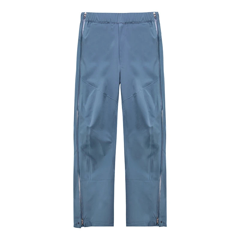 Fanuocetar Mens Waterproof Tactical Hiking Pants Summer Side Open Zipper Climbing Camping Fishing Rainproof Outdoor Trousers SGK
