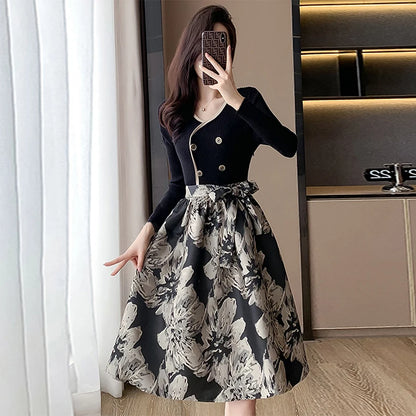 Elegant Gentle Long Dress New Fashion High-End Luxury Skirt Soft Classy Gown