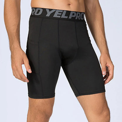Quick Dry Compression Running Tights Men with Pocket Gym Fitness Shorts Sportswear Short Leggings Elastic Underwear Customized