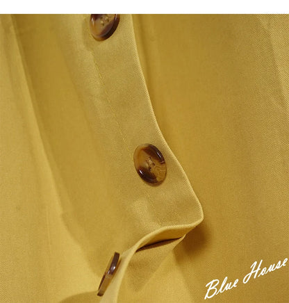 Elegant Button High Waist Skirt