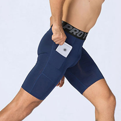Quick Dry Compression Running Tights Men with Pocket Gym Fitness Shorts Sportswear Short Leggings Elastic Underwear Customized