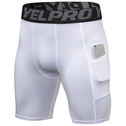 Quick Dry Compression Running Tights Men with Pocket Gym Fitness Shorts Sportswear Short Leggings Elastic Underwear Customized