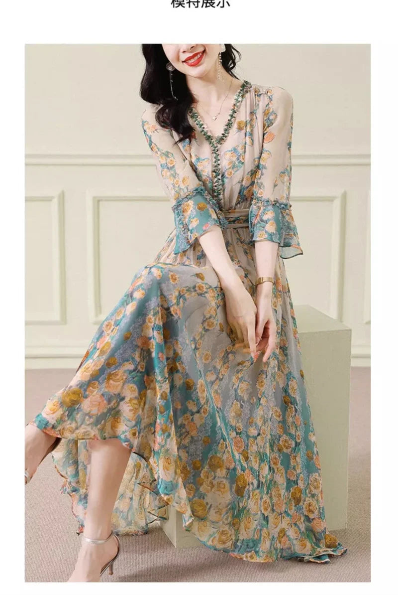 Silk Chiffon Dress
