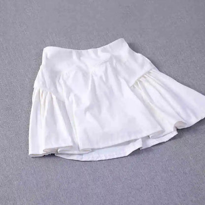 Pseudo two-piece running skirt for women