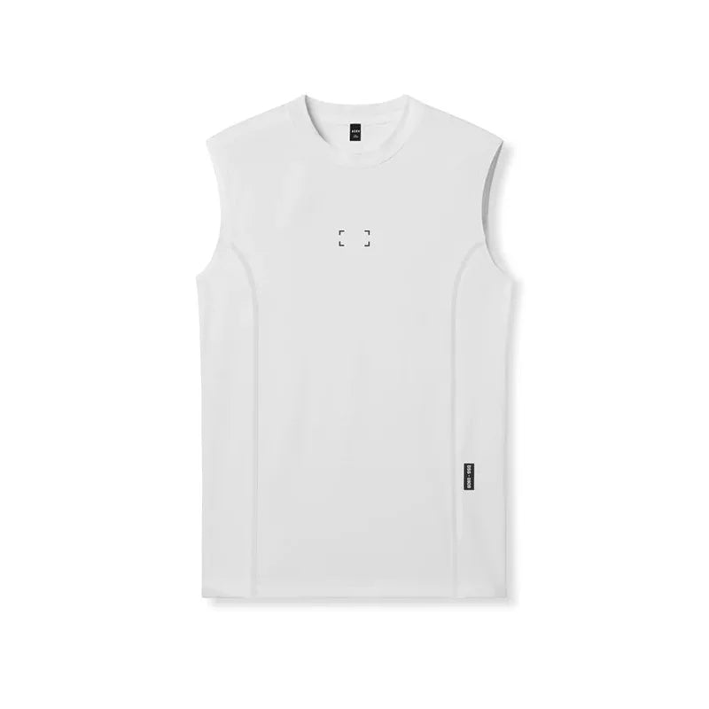 Men's Summer Casual Compression Tank Top Gym Fitness Sports Clothing Male Quick Dry Sleeveless Shirt Running Workout Tights Vest