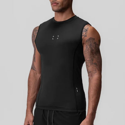 Men's Summer Casual Compression Tank Top Gym Fitness Sports Clothing Male Quick Dry Sleeveless Shirt Running Workout Tights Vest