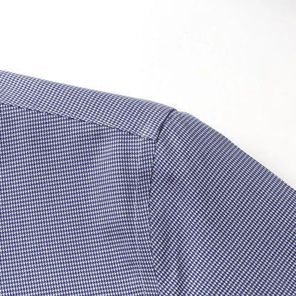 Men's Breathable Houndstooth Print Wrinkle-Free Dress Shirt Soft Long Sleeve Casual Button Down Blouse Business Daily Essential