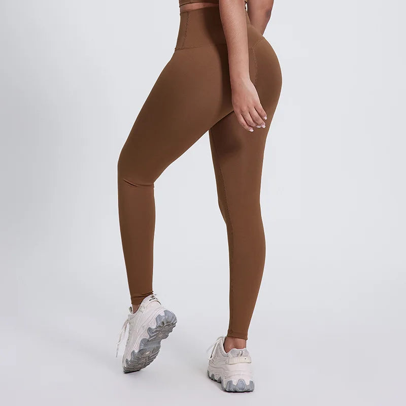 Solid Color Front Waist Cross High Waist Gym Yoga Leggings compression Fitness Sport Pants Athletic Comprehensive Training Jog