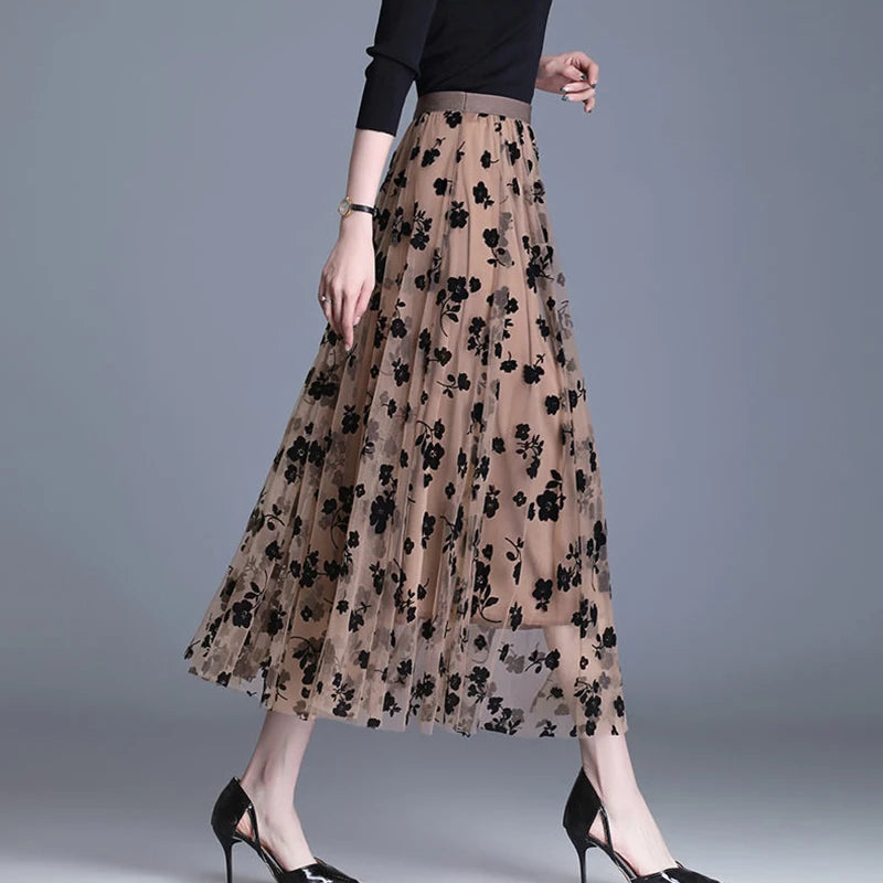 Korean Women Tulle Skirt