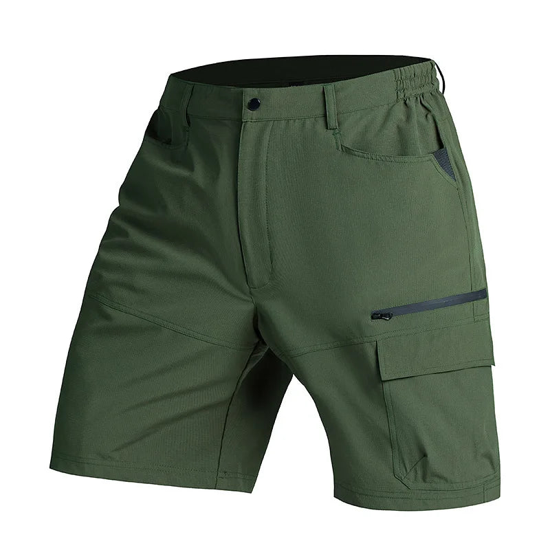 2026 New 5 Zipper Pockets Summer Quick Dry Cargo Shorts Mens Fishing Shorts Stretch Outdoor Hiking Nylon Work Shorts Lightweight