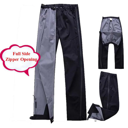 Fanuocetar Mens Waterproof Tactical Hiking Pants Summer Side Open Zipper Climbing Camping Fishing Rainproof Outdoor Trousers SGK