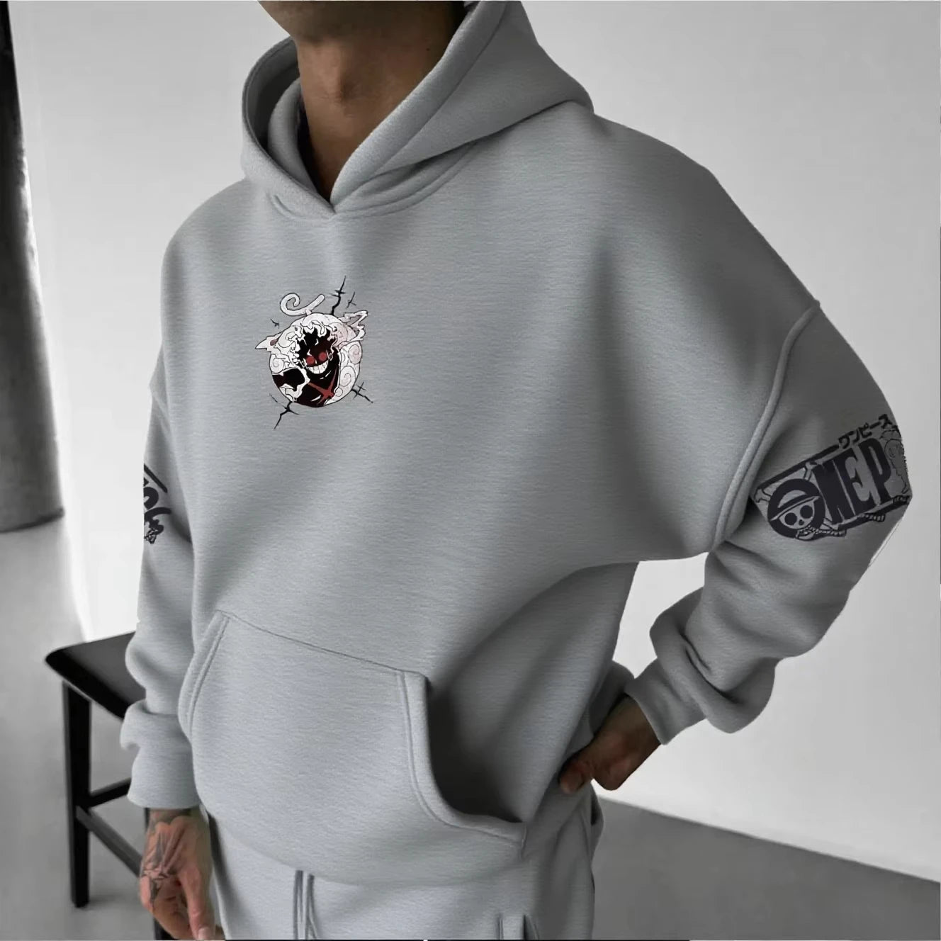 Anime Hoodie Men Women One Piece Luffy Gear 5 Nika Streetwear Casual Pullover Sweatshirt Autumn Winter Cosplay Long Sleeve Tops