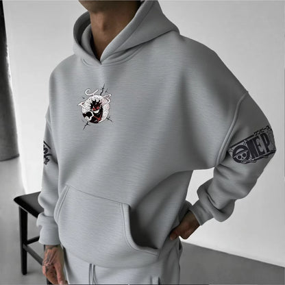 Anime Hoodie Men Women One Piece Luffy Gear 5 Nika Streetwear Casual Pullover Sweatshirt Autumn Winter Cosplay Long Sleeve Tops