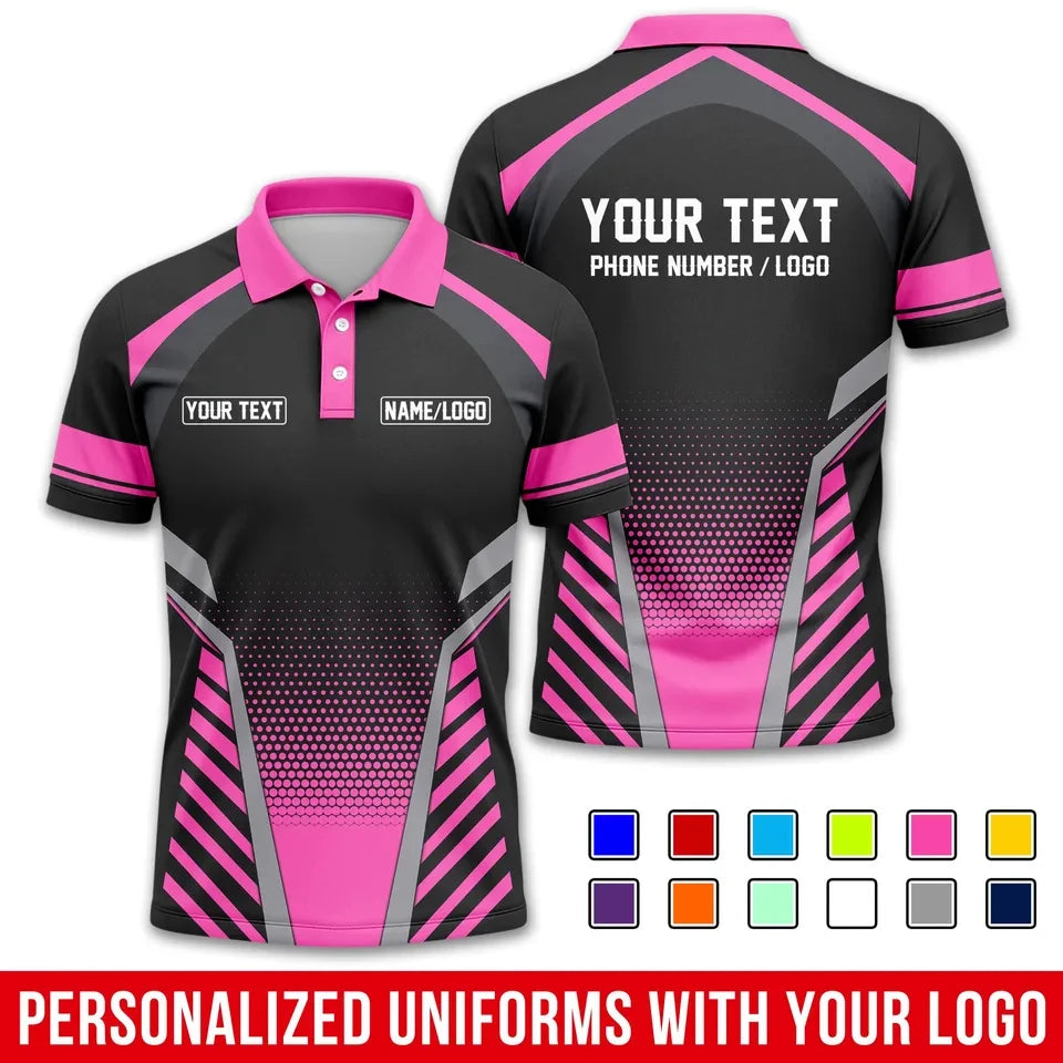 Fashion Men Women Stripe Graphic Polo Shirt For Men Custom Name Logo Text 3D Printed Polo Shirts Trend Button Up Sports Tops Tee