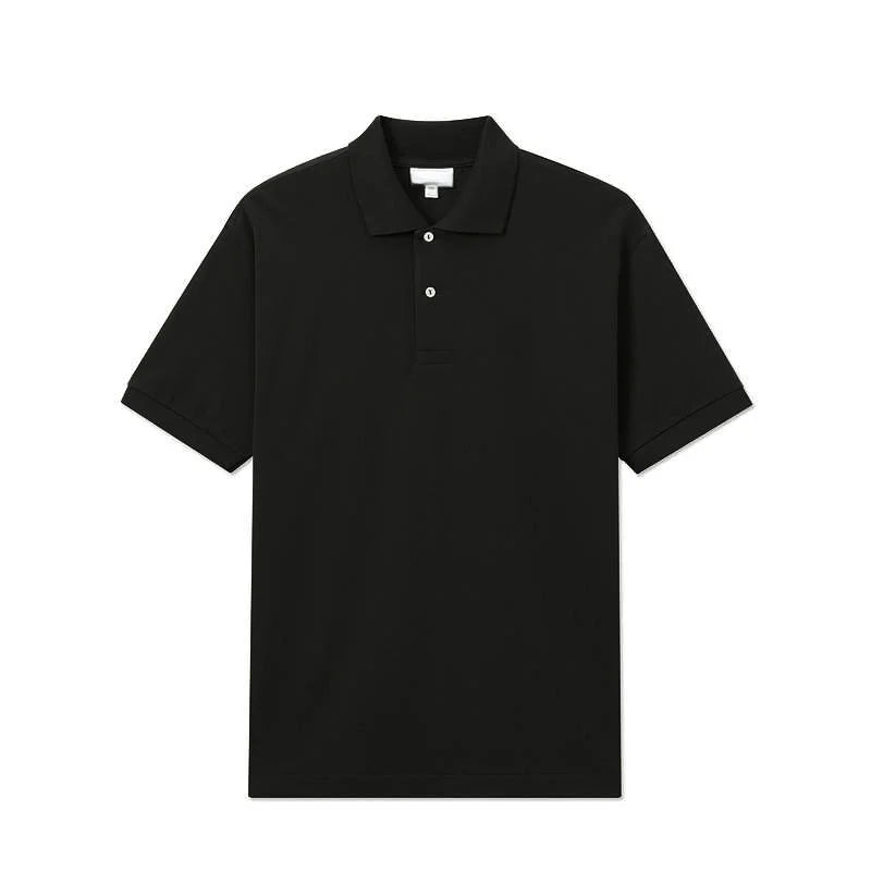 2026 Summer Men Lapel Polo T-shirt Soft Cotton Animal Embroidery Slim Fit Daily Office Casual Short Sleeve Tops