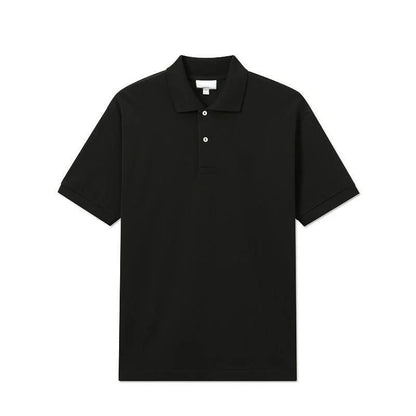 2026 Summer Men Lapel Polo T-shirt Soft Cotton Animal Embroidery Slim Fit Daily Office Casual Short Sleeve Tops