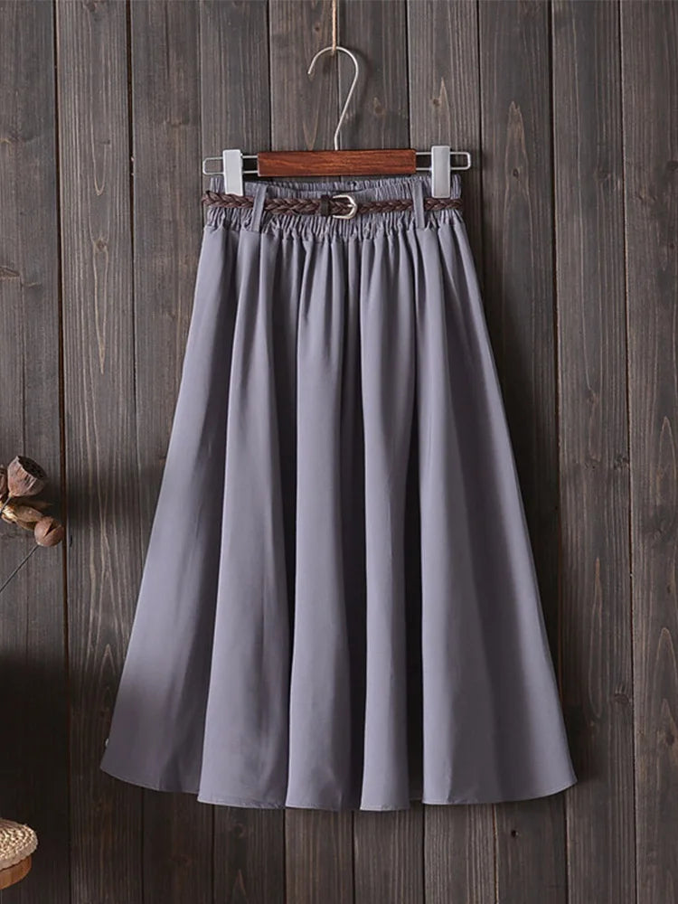 Midi Knee Length Summer Skirt