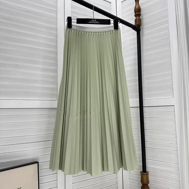 High Waist Pleated Skirt