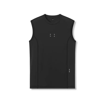 Men's Summer Casual Compression Tank Top Gym Fitness Sports Clothing Male Quick Dry Sleeveless Shirt Running Workout Tights Vest