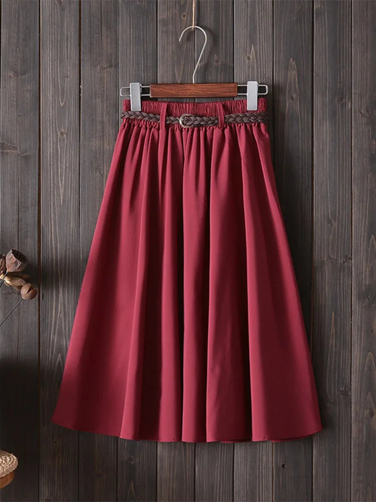 Midi Knee Length Summer Skirt