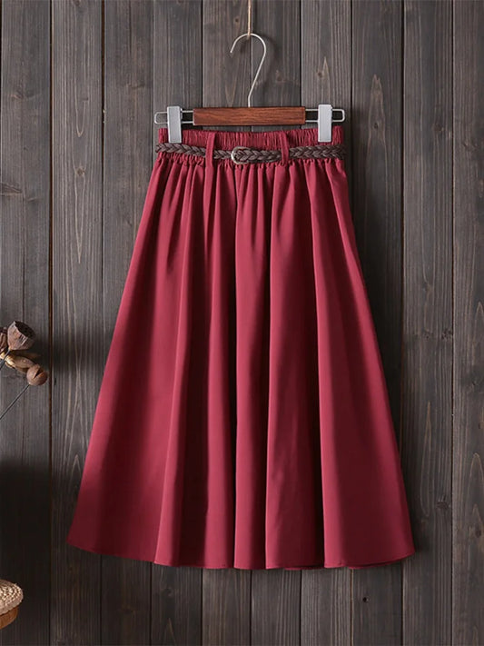 Midi Knee Length Summer Skirt