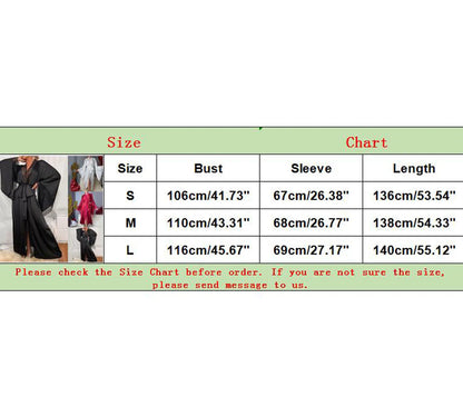 Women's Satin Silk Robe Female Sleepwear Lace Patchwork Long Bathrobes Ladies Flare Sleeve Nightgown Soft Silk Dressing Gown