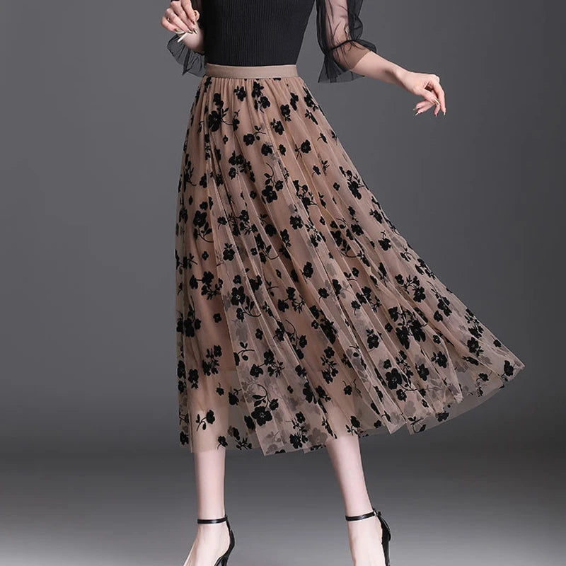 Korean Women Tulle Skirt