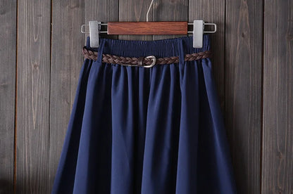 Midi Knee Length Summer Skirt