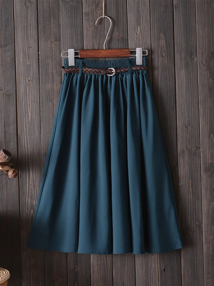 Midi Knee Length Summer Skirt