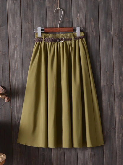 Midi Knee Length Summer Skirt