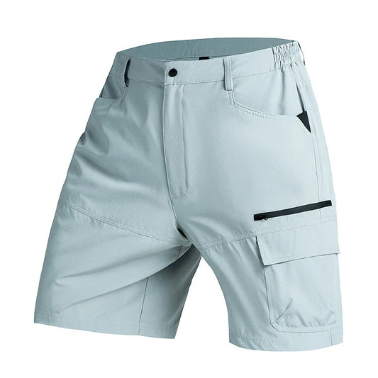 2026 New 5 Zipper Pockets Summer Quick Dry Cargo Shorts Mens Fishing Shorts Stretch Outdoor Hiking Nylon Work Shorts Lightweight
