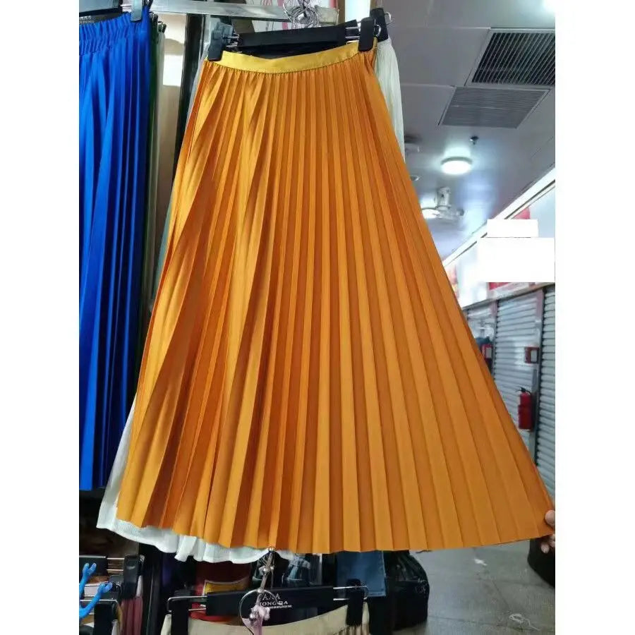 High Waist Pleated Skirt