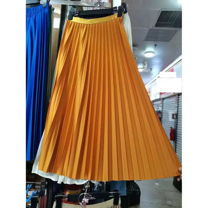High Waist Pleated Skirt
