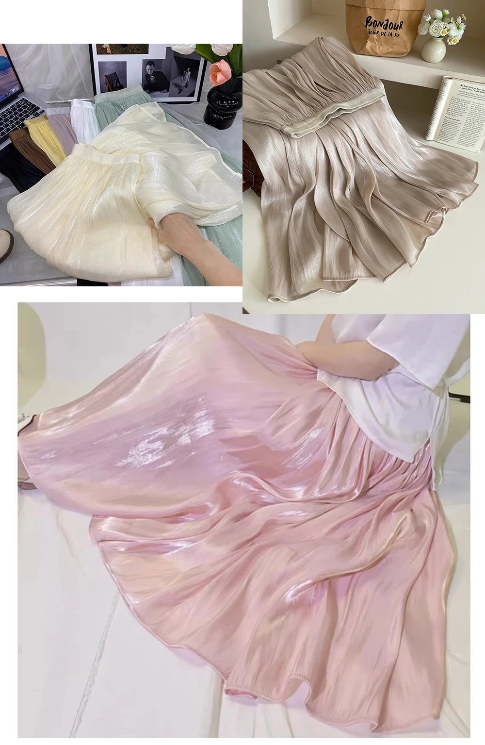 High Waist Pleated Skirt