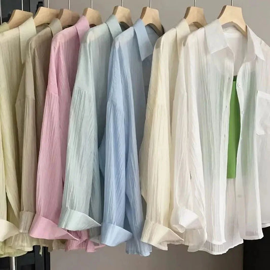 Chiffon  Breathable Slimming Shirt