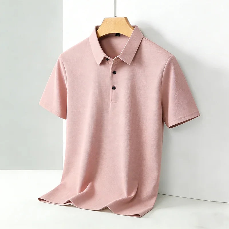 Men's Classic Collar Short Sleeve Polo Shirt Casual Breathable Summer Daily Office Fashion Men's Tee 2026