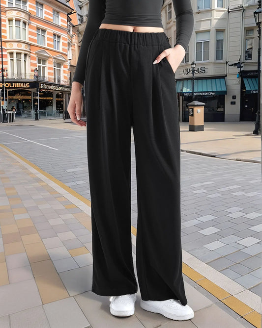 2026 Women's Casual Pant  Black Straight Leg Pants Women High Waist Loose Pants Woman Fashion Summer Office Trousers Female