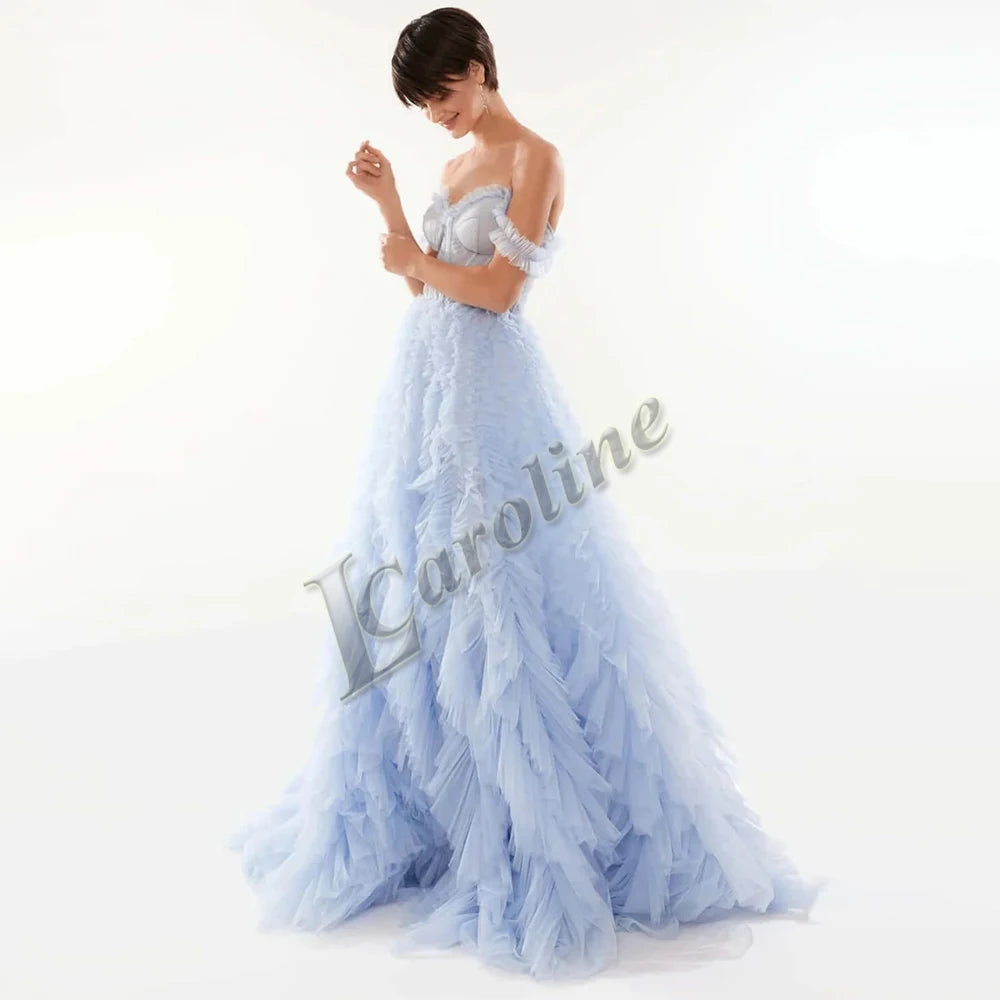 Caroline Luxurious Mermaid Celebrity Dresses For Women Rhinestones Lace Appliques Corset Dubai Robes De Soiree Customized