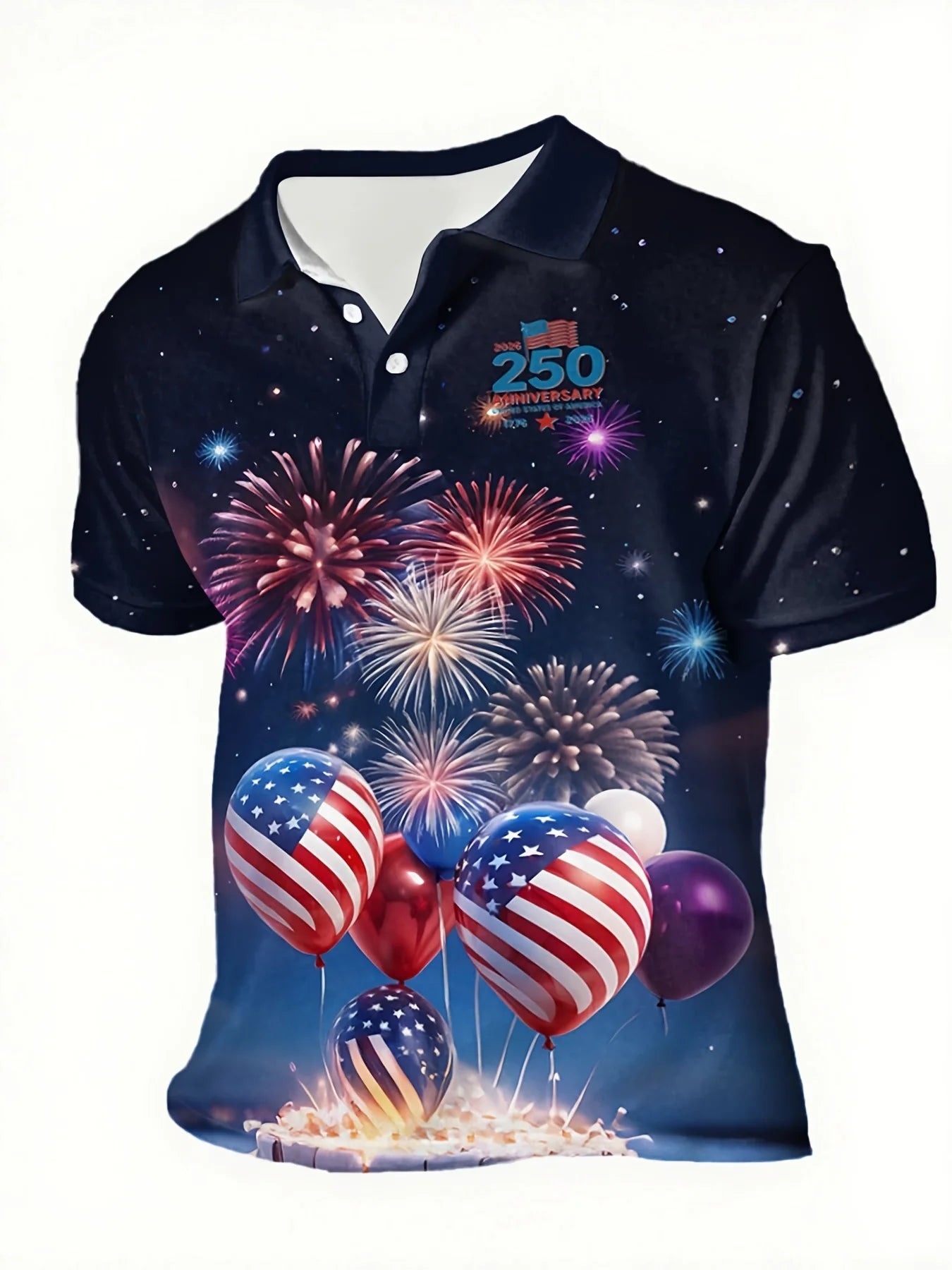 Men's USA Patriotic Polo Shirt 3D Print Big USA Letter USA Flag Short Sleeve Casual Athletic Top 2026 clothing