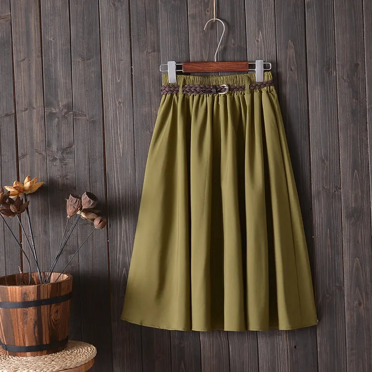 Midi Knee Length Summer Skirt