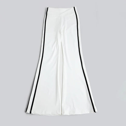 Spring Summer 2026 New Women's Yoga Trousers Striped Flare Trousers Hip High Waist Running Pants Fitness Peach Sports Pants Y2k