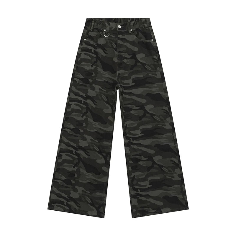 IEFB Men's Vintage Jeans Fashion Washed Street Casual Wide Leg Denim Pants Summer Distressed Loose Male Versatile Trousers 9C354