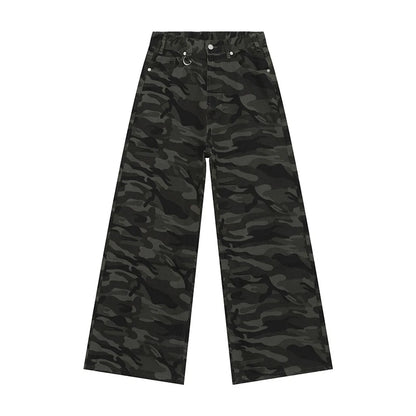 IEFB Men's Vintage Jeans Fashion Washed Street Casual Wide Leg Denim Pants Summer Distressed Loose Male Versatile Trousers 9C354