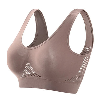 Women Large Size Bra Vest Daily Casual Running Fitness Yoga Beauty Tank Top Sports Vest Without Steel Rims Comfy Breathable Bra