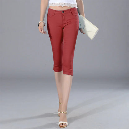 Stretchy Comfy Skinny Cropped Jeans Pants