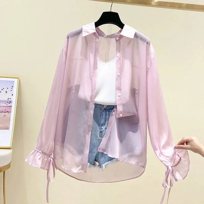 Summer Thin Loose Button-Up Shirt