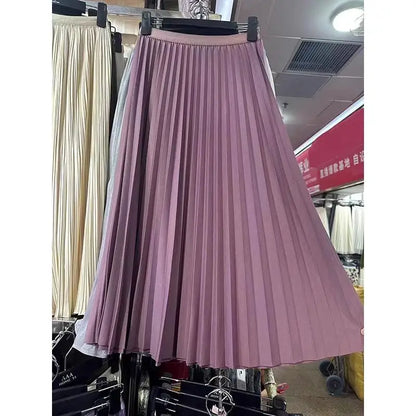 High Waist Pleated Skirt