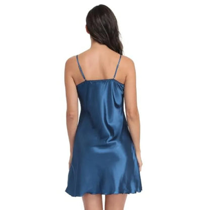 SPLASHGRIP Women's Satin Silk Nightgown with Robes Set 2 Pcs Sexy Lace Cami Nightwear Pajama Sets Kimono Bridesmaid Robes