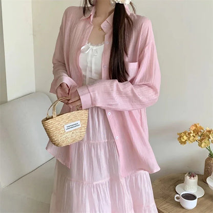 Chiffon  Breathable Slimming Shirt